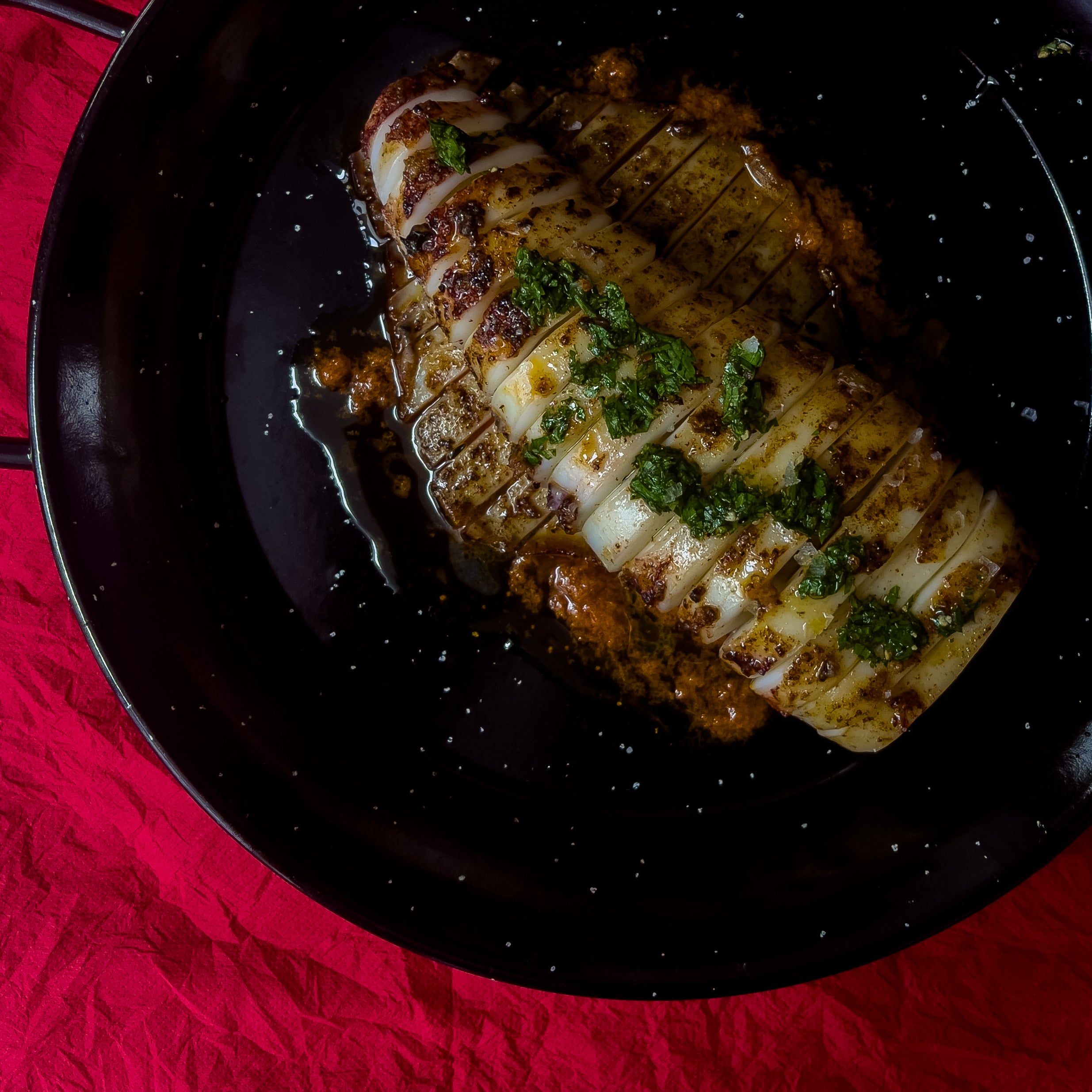 Grilled Squid with Chimichurri