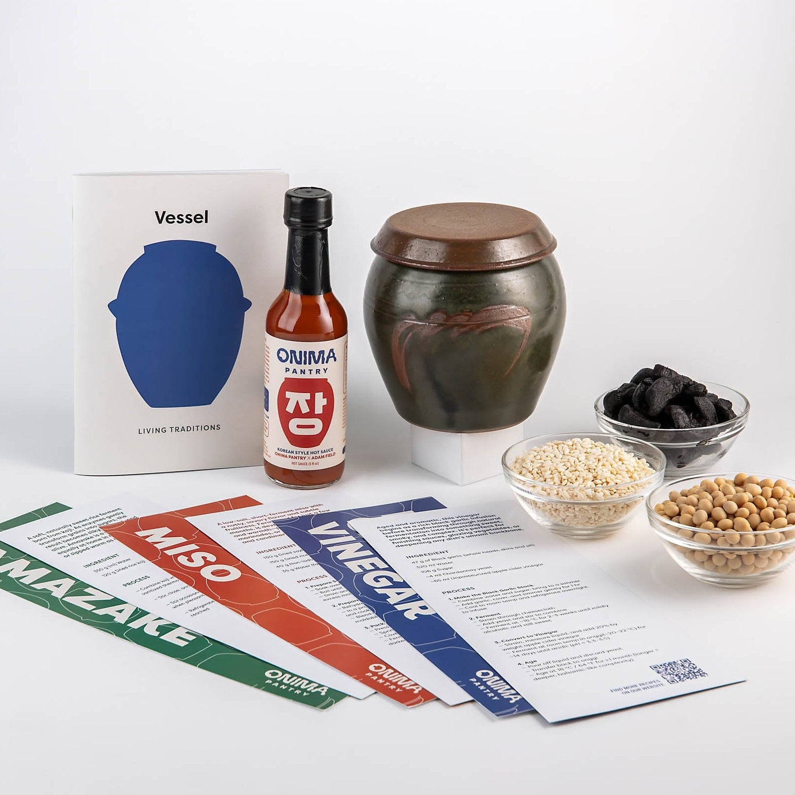 Onggi Fermentation Starter Kit with Adam Field onggi jar and JANG Korean-style fermented hot sauce